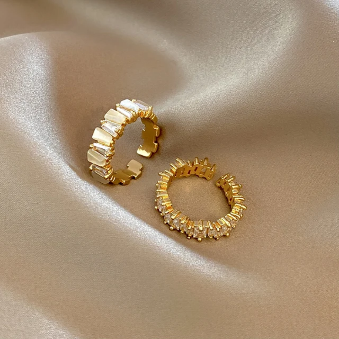 Bossy tennis ring adjustable gold