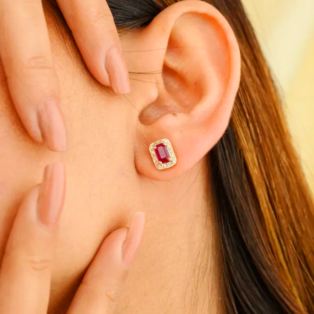 Egyption ruby studs only studs