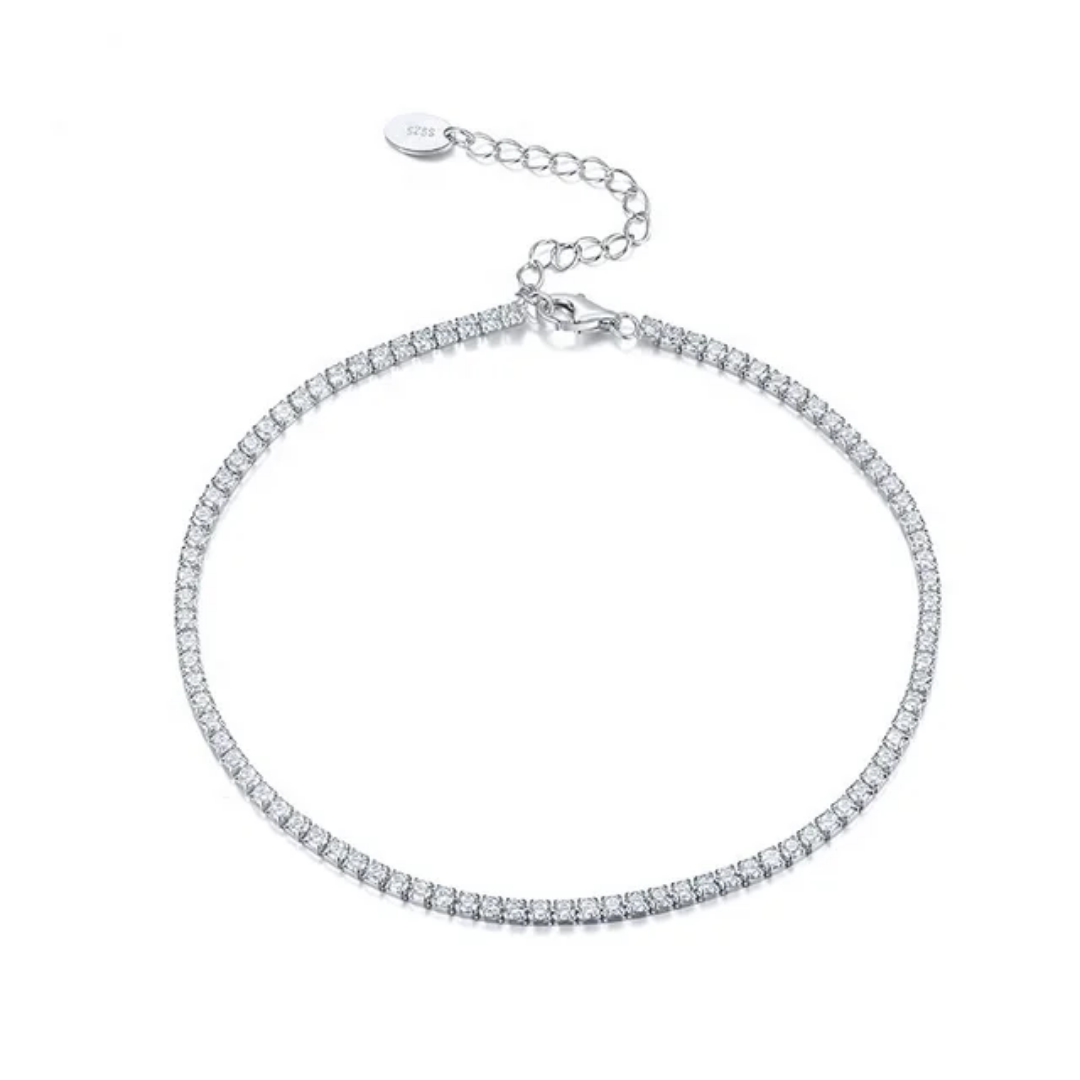 Tennis diamond anklet (single piece for 1 leg)
