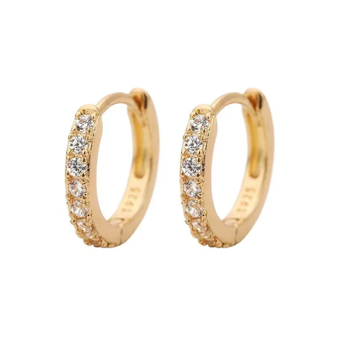 M size diamond hoops