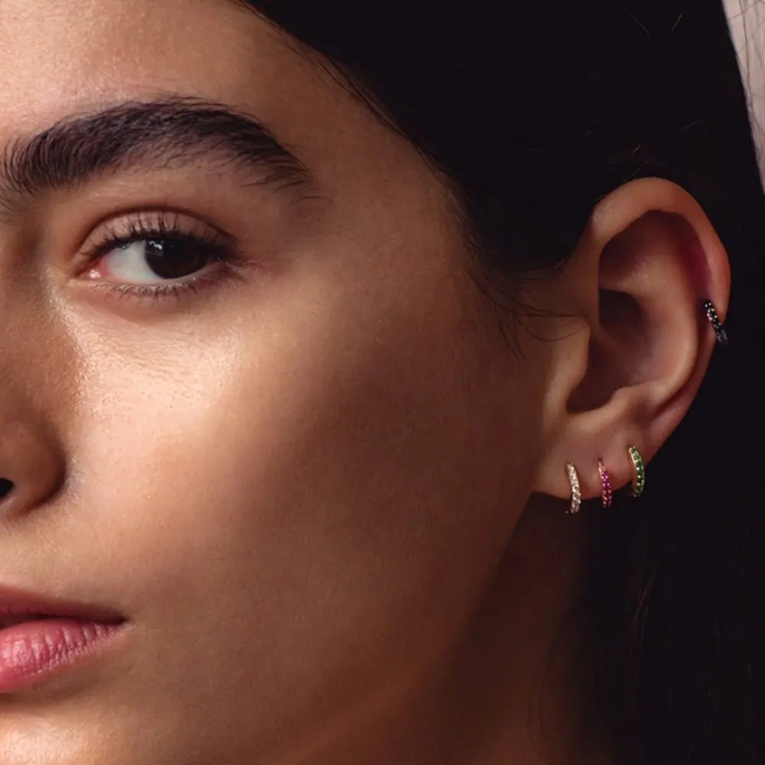 Mini bling hoops small size