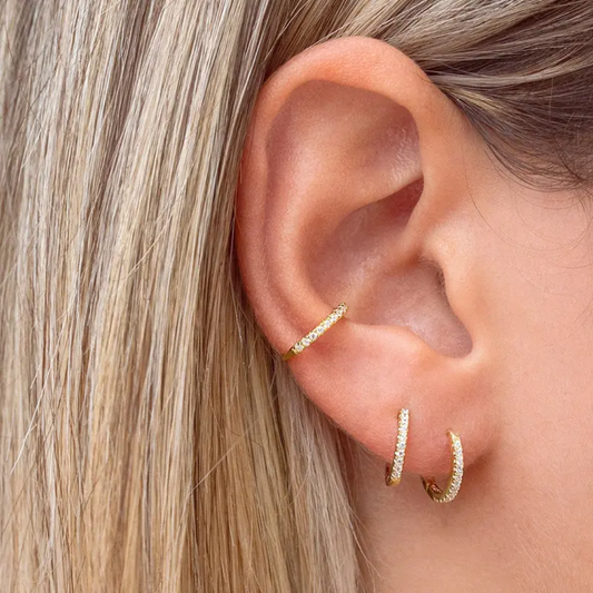 Mini bling hoops small size