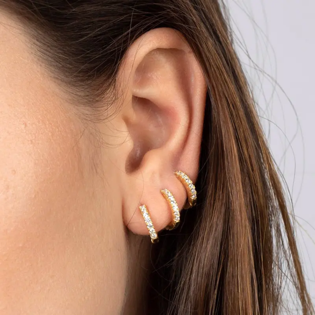 Mini bling hoops small size