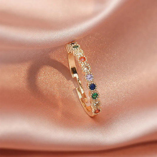 Multi colour sparkling ring