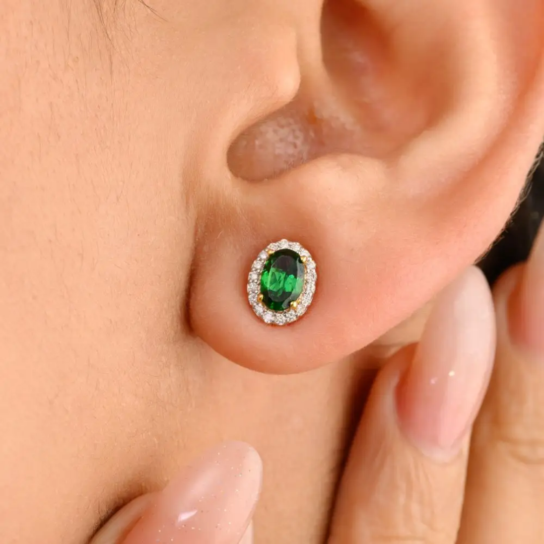 Emerald juliet set necklace + earing