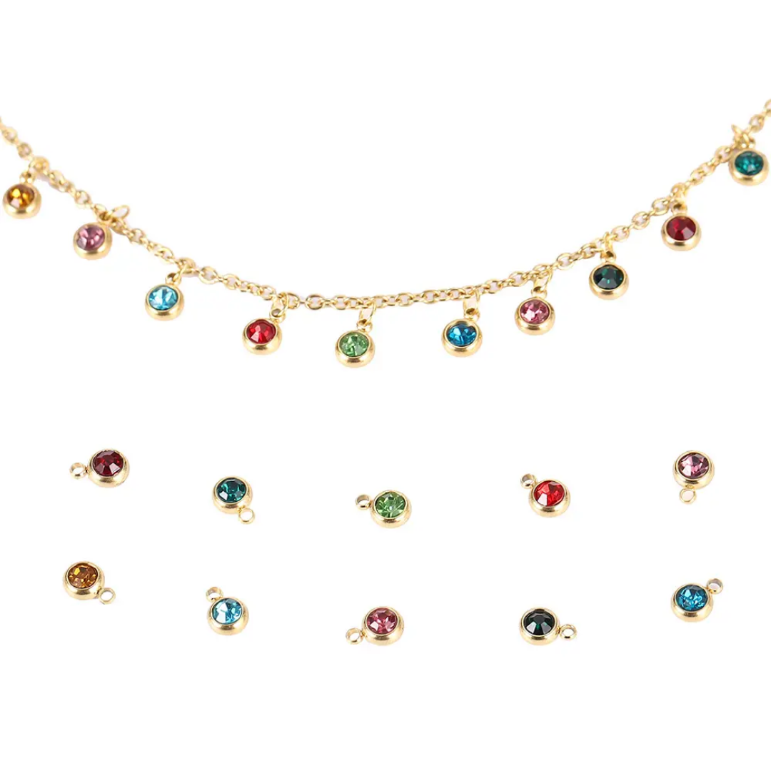 Premium Multi colour round dainty necklace best seller