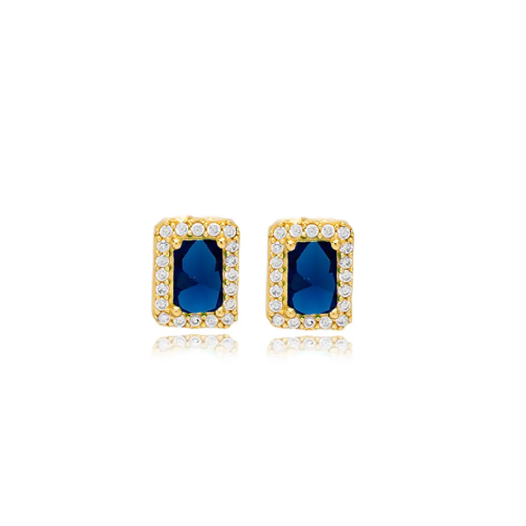 Lux dubai blue earing stud