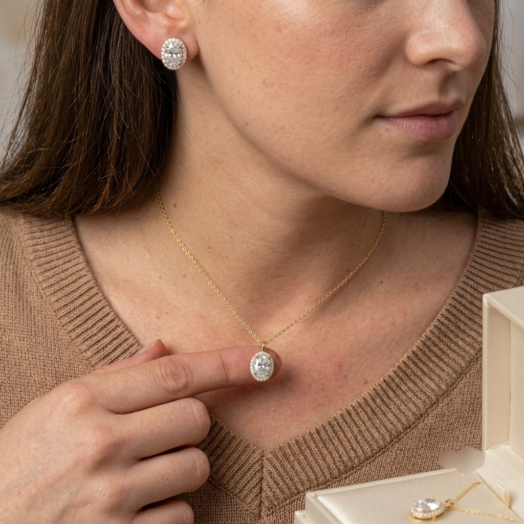 White diana earings