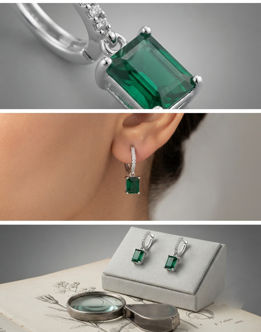 Silver green square