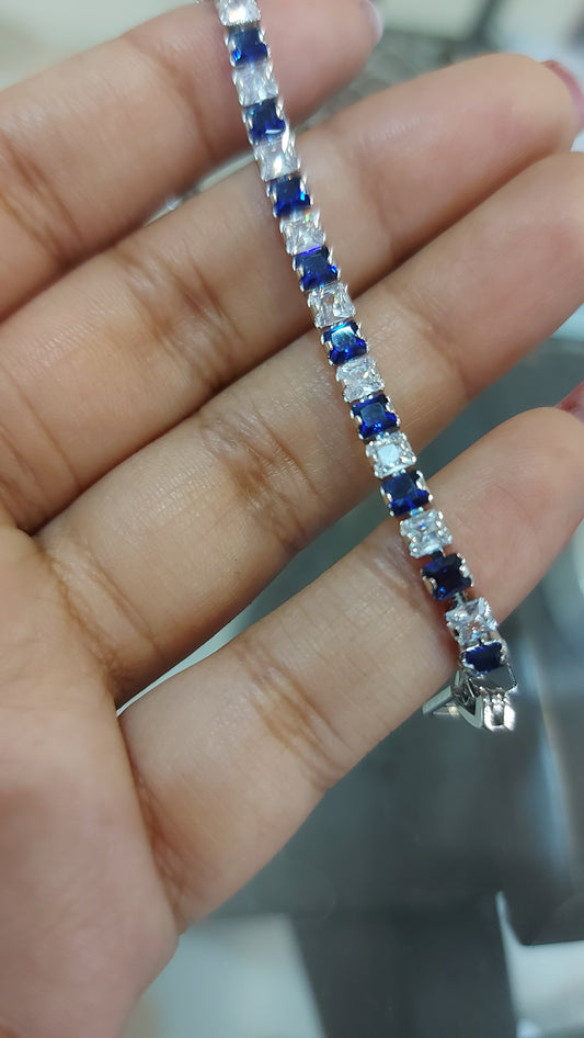 Sapphire double coloured bracelet