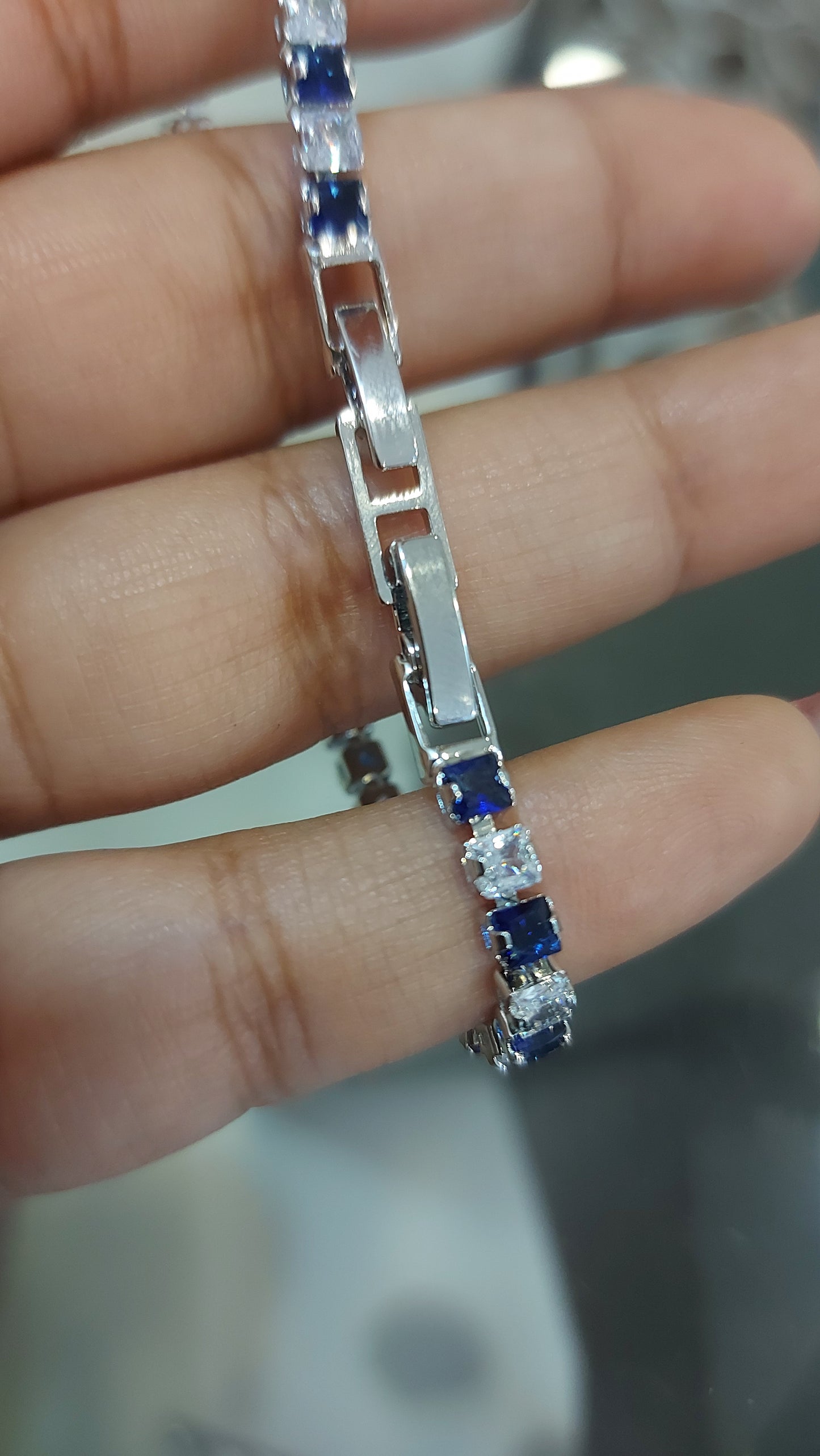 Sapphire double coloured bracelet