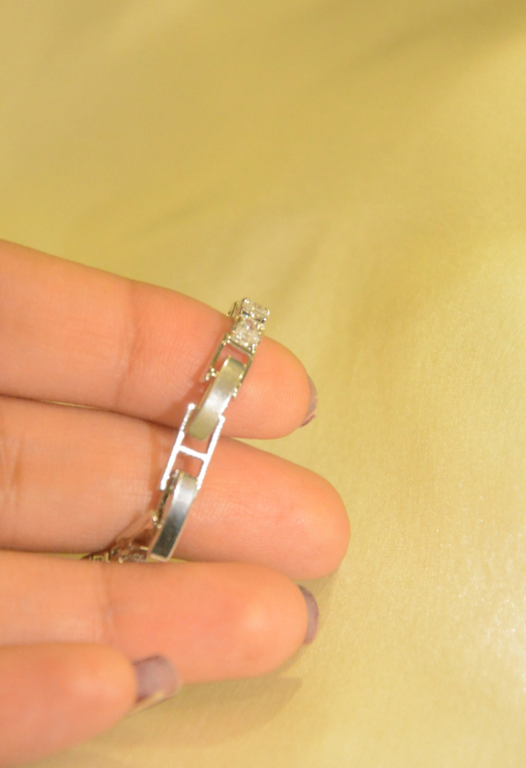 Square tennis classy bracelet (lock)