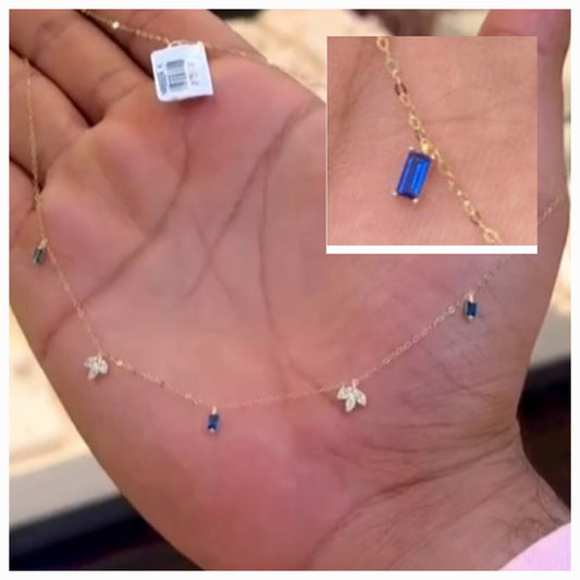Elegant Blue princess necklace