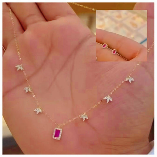 Egyption ruby set (necklace + stud earing)