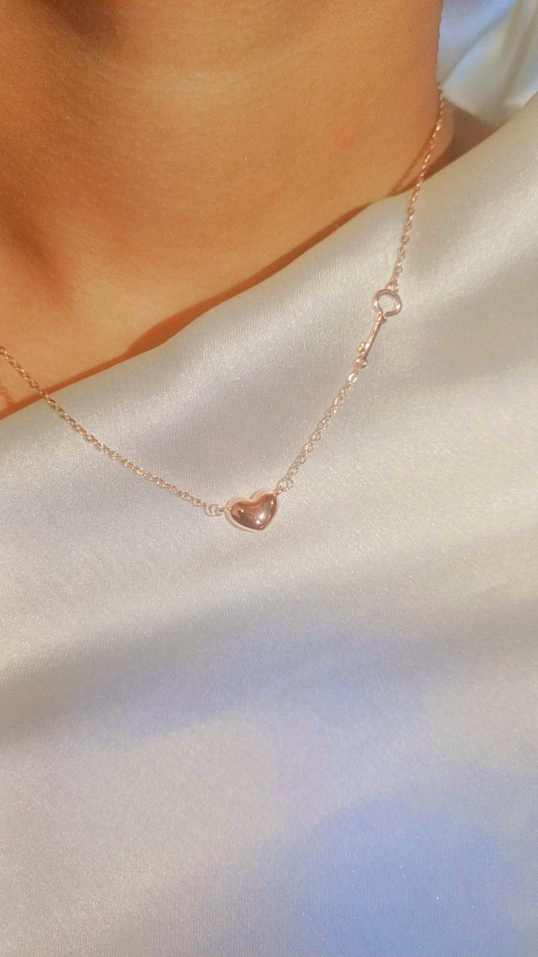 Rose gold heart necklace