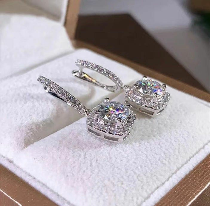 Square drop earrings