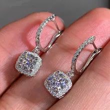 Square drop earrings