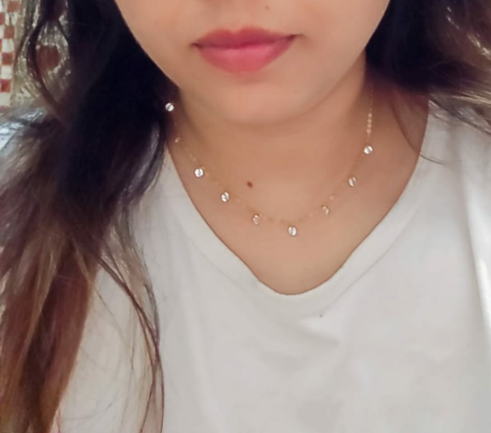 White lily necklace