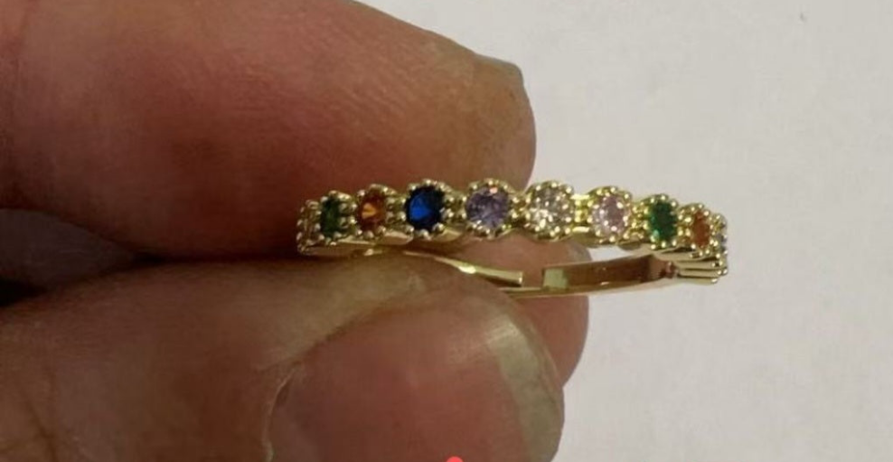 Multi colour sparkling ring