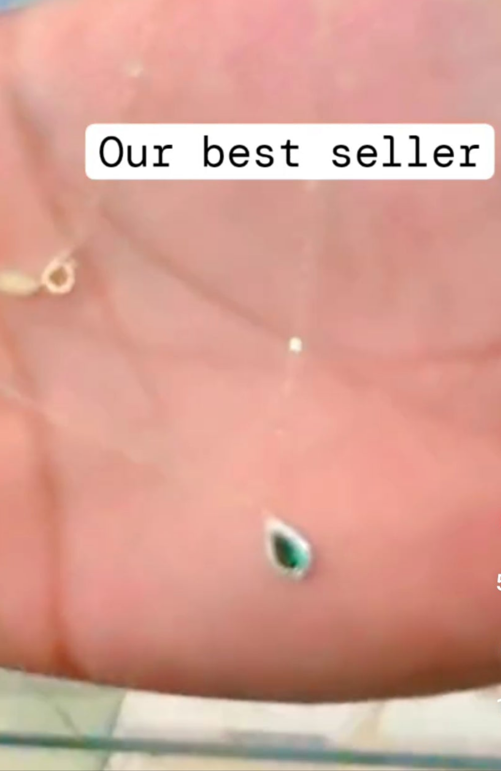 Emerald princess drop necklace