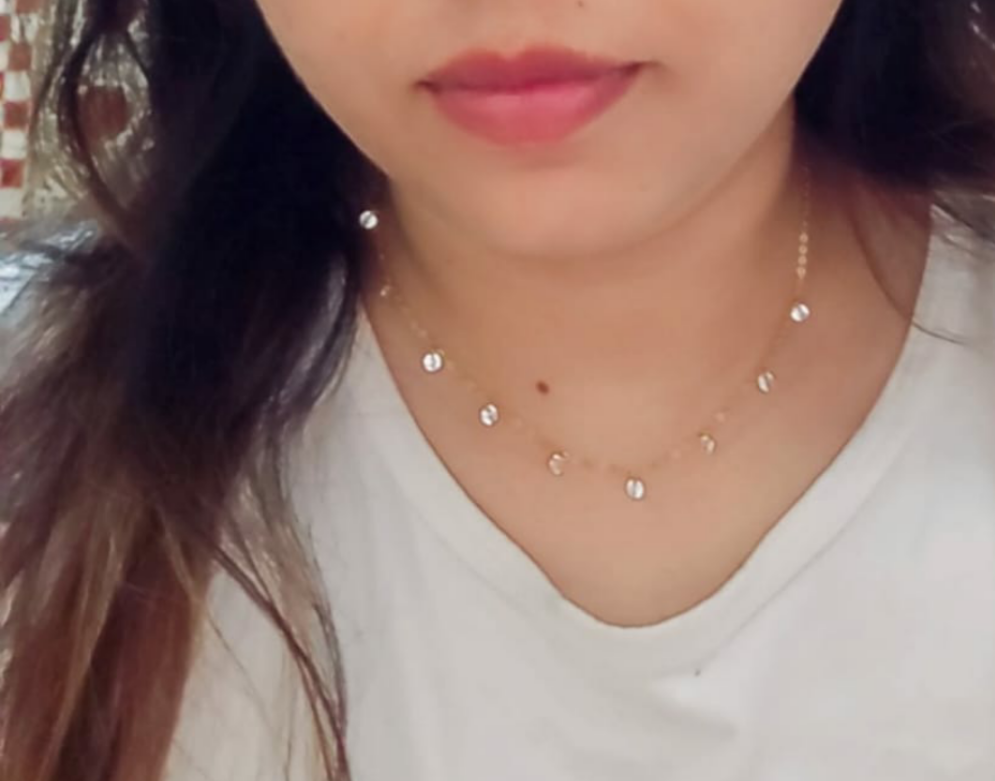 White lily necklace