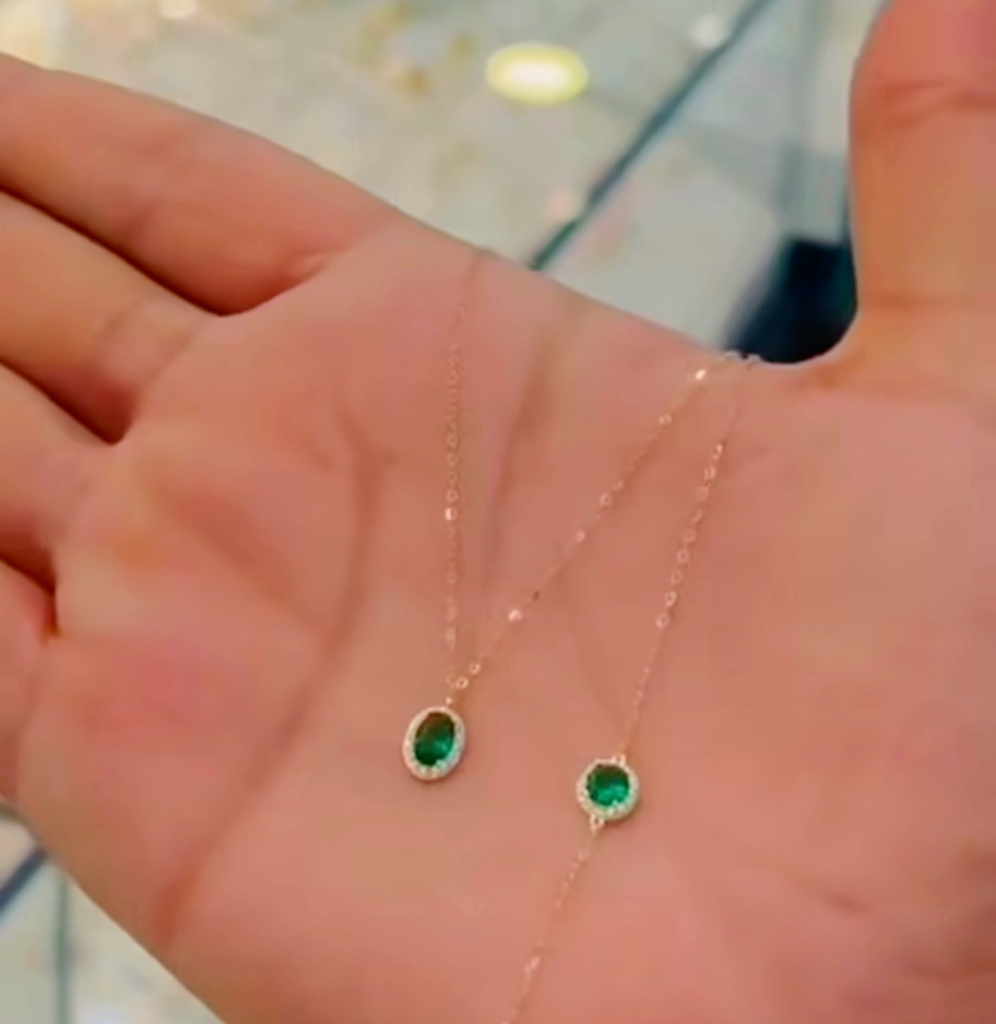 Emerald juliet set (necklace+bracelet)