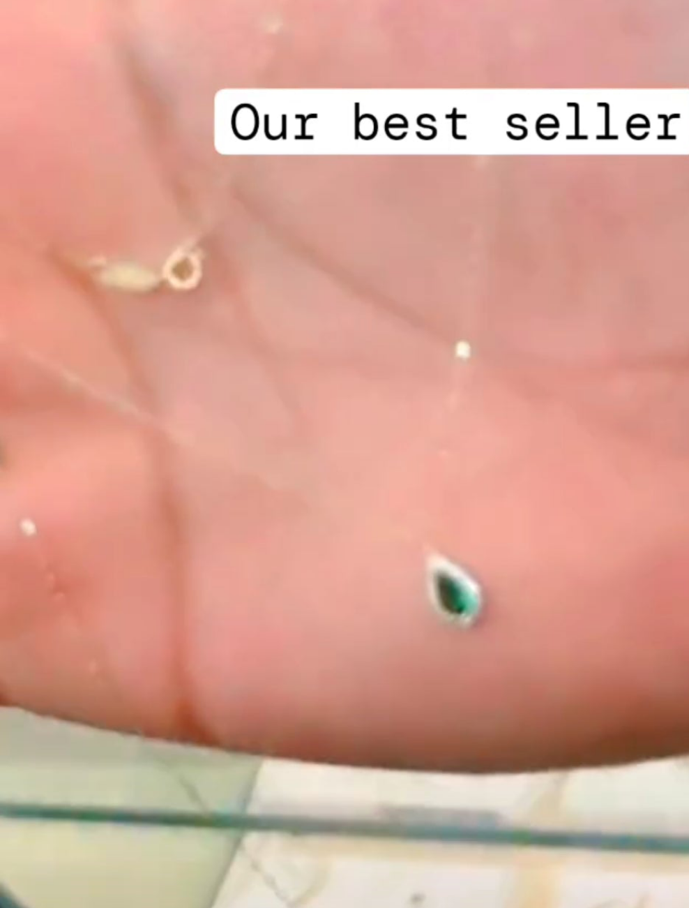 Emerald princess drop necklace