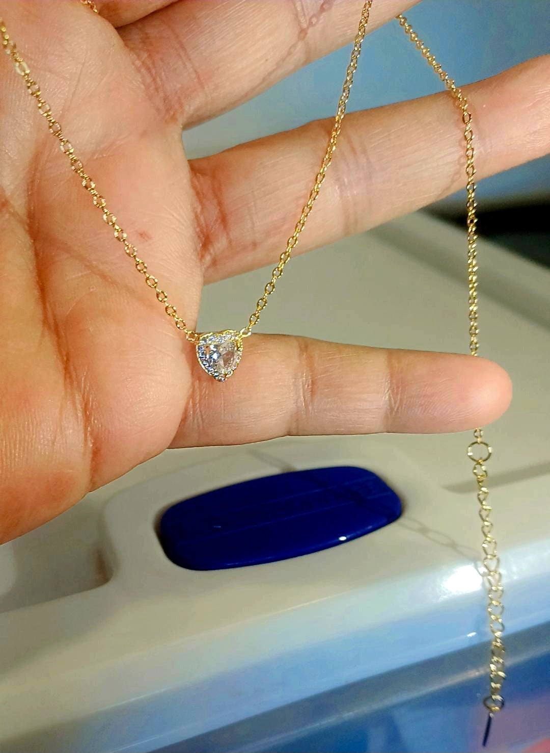 Classic white heart (gold) tiny 2mm size heart