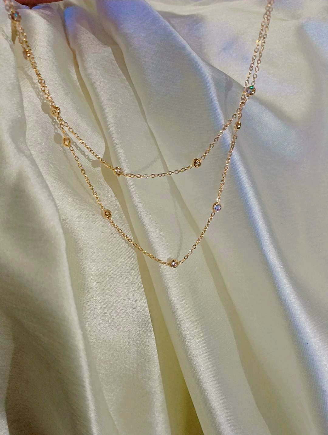 2 layer Irani diamond necklace