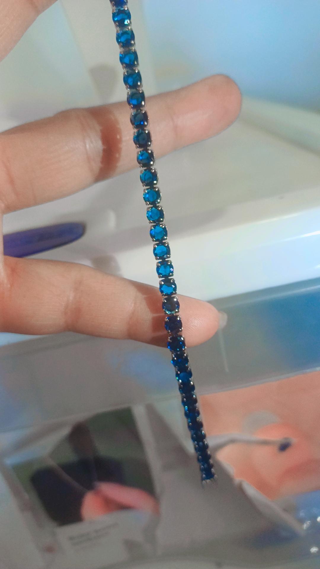 Sapphire tennis bracelet