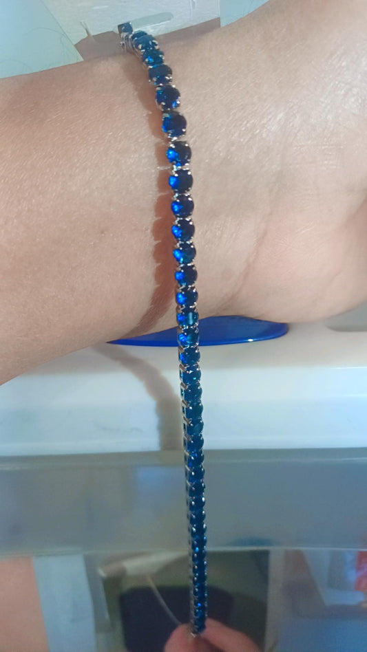 Sapphire tennis bracelet