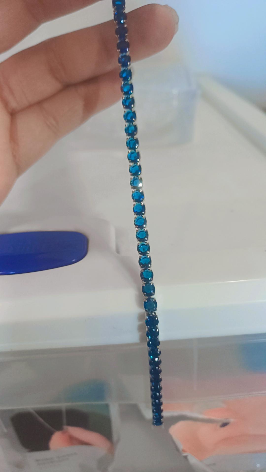 Sapphire tennis bracelet