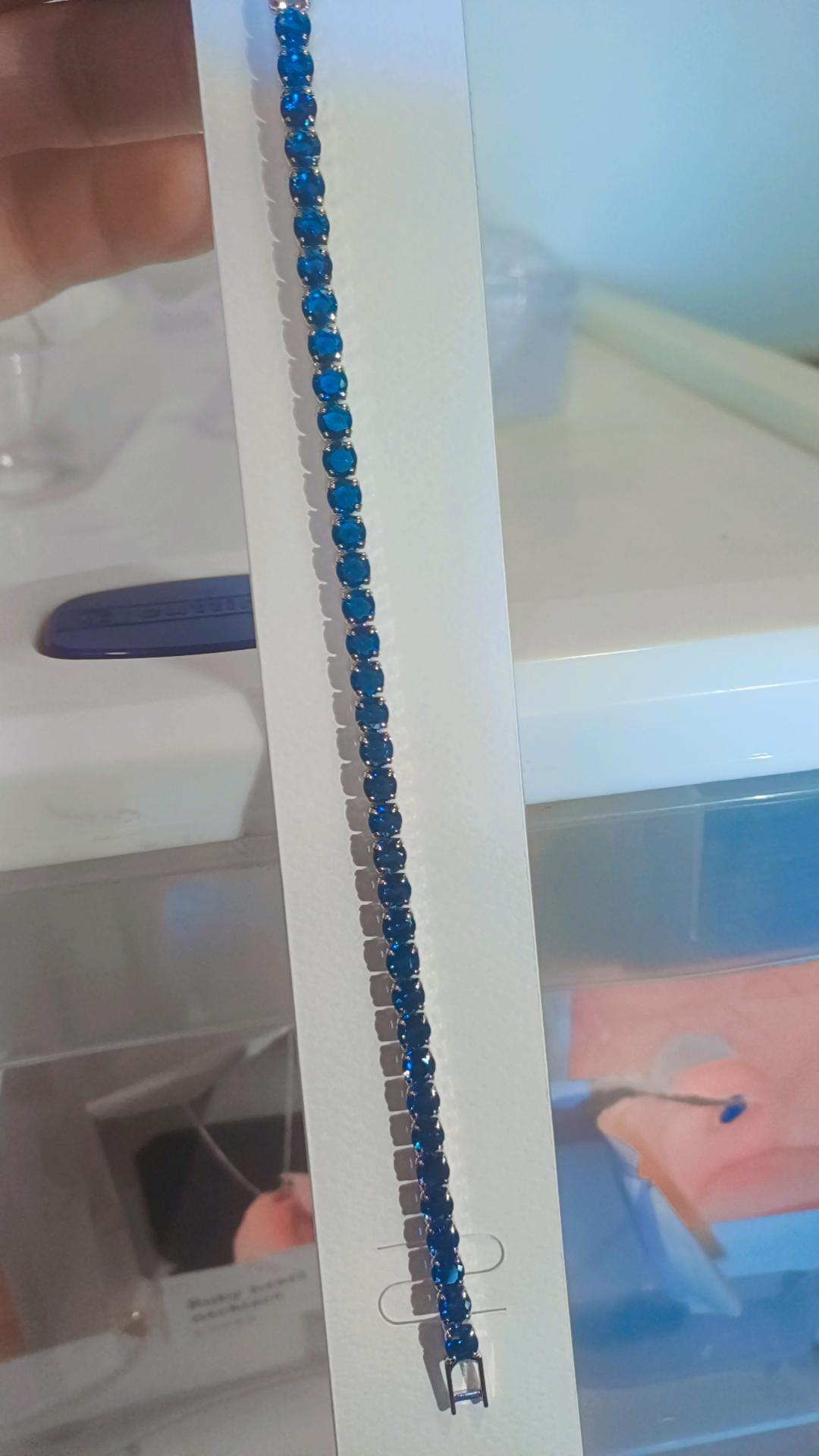 Sapphire tennis bracelet