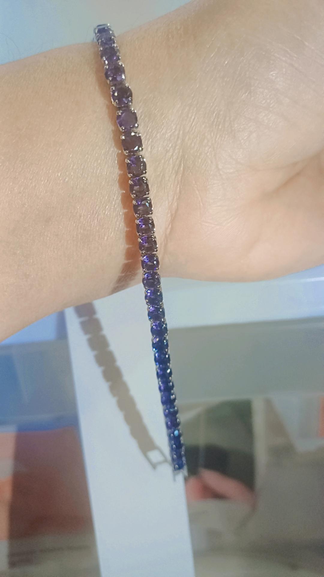 Purple tennis bracelet