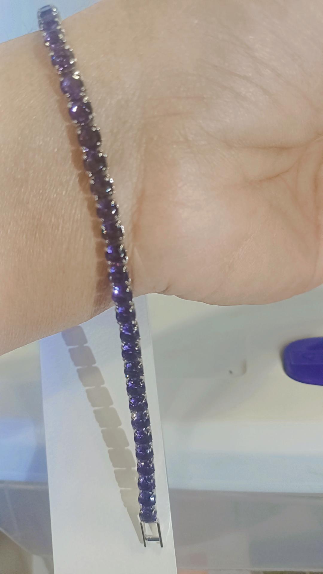 Purple tennis bracelet