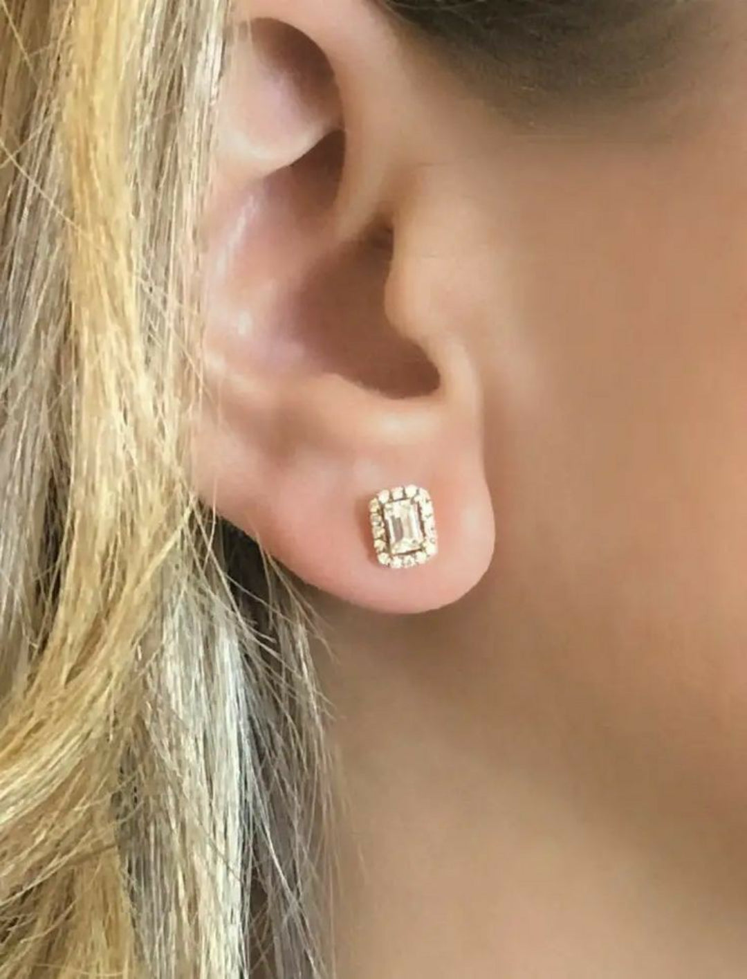 Luxurious evening studs(gold)