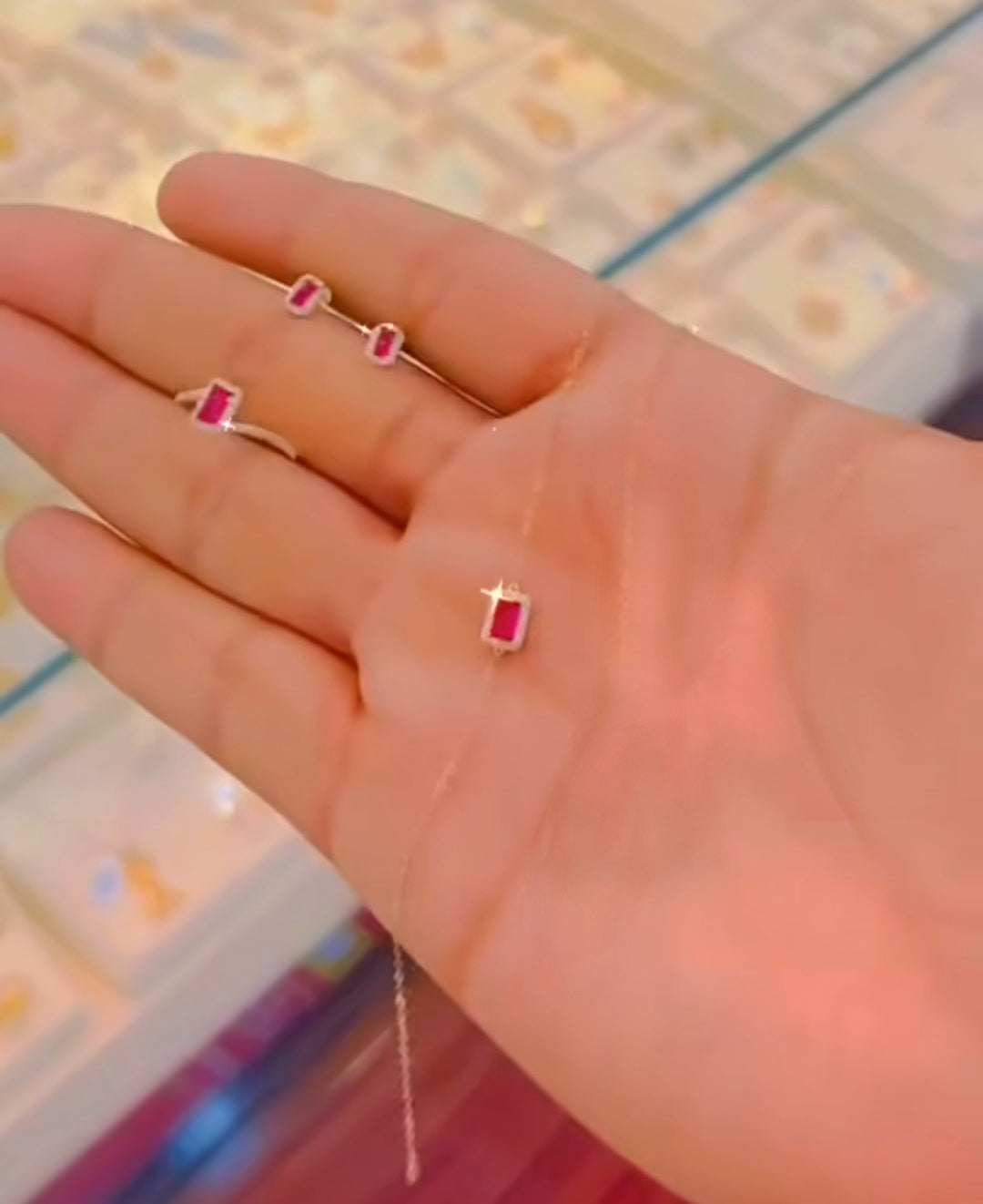 Egyption ruby studs only studs