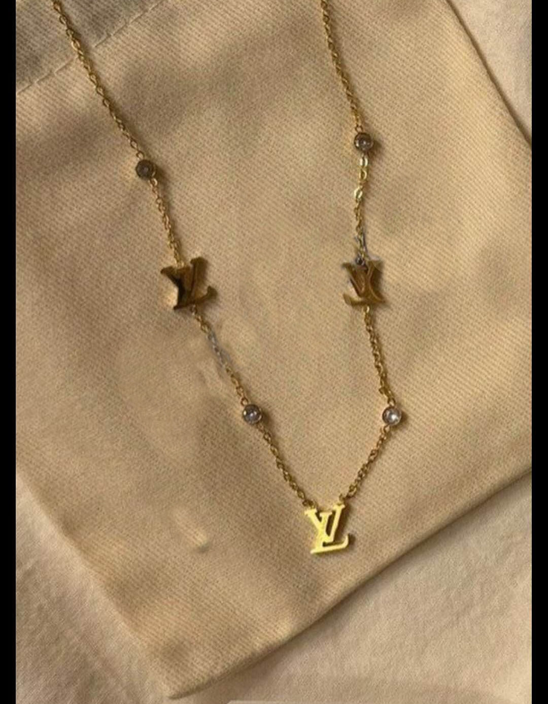 Lv inspired necklace