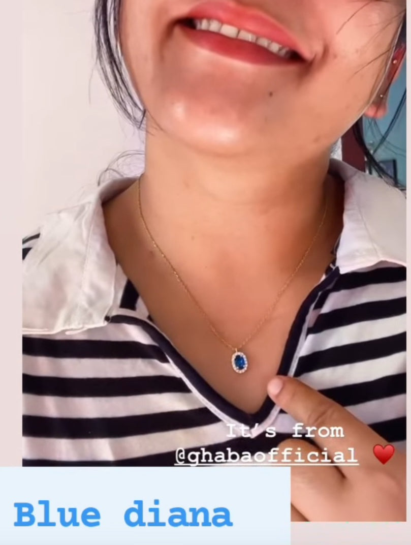 Blue Diana necklace