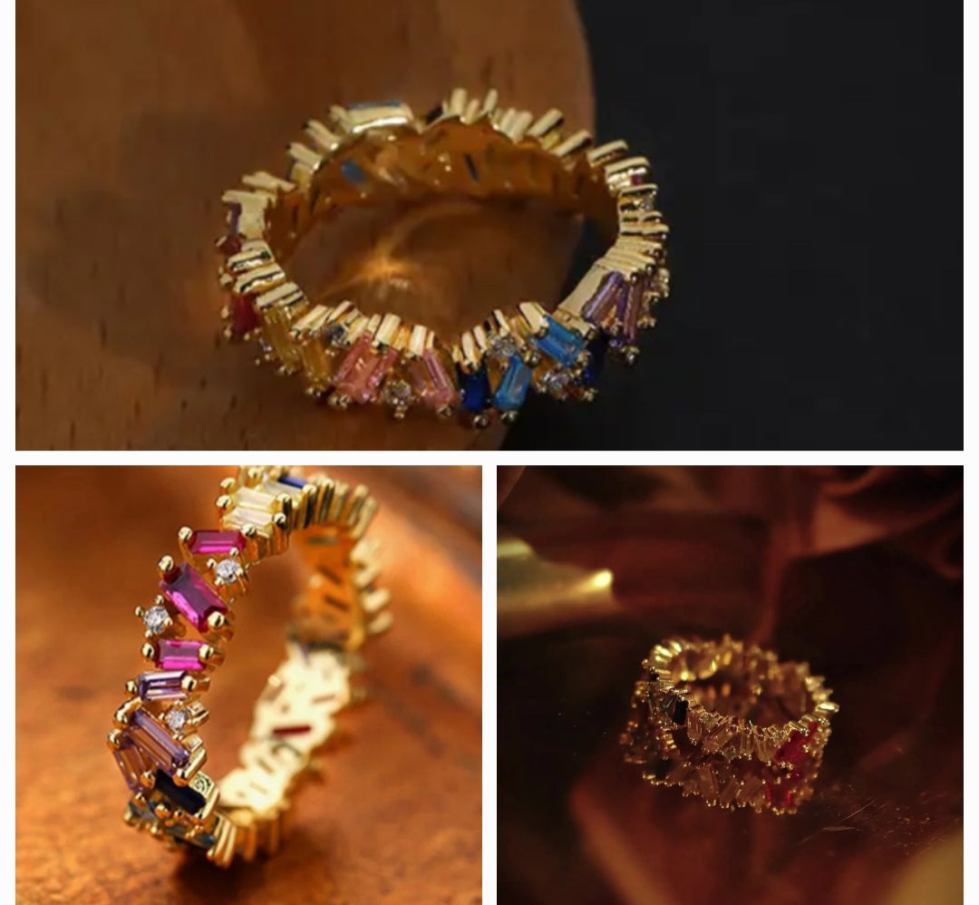 Luxury Multi colour band ring