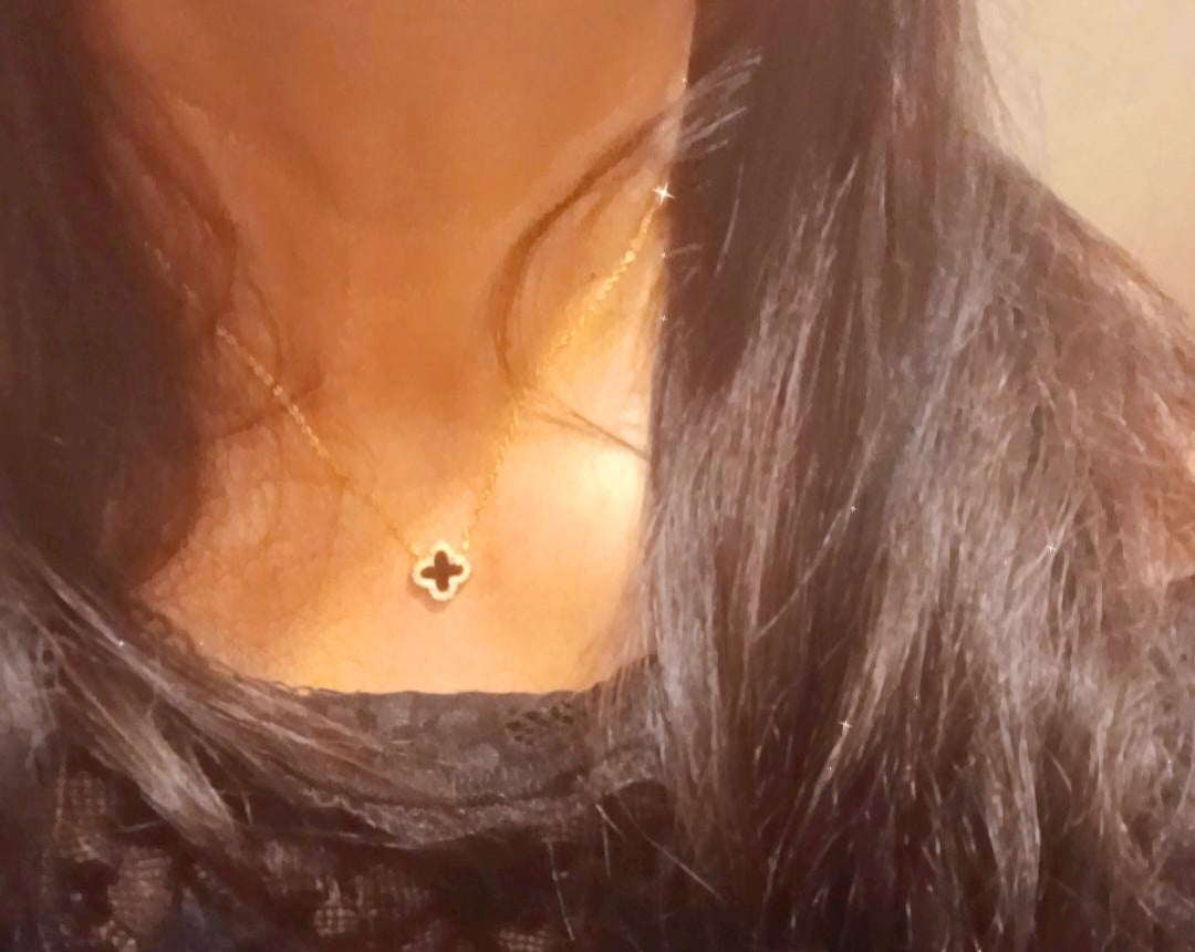 Black clover necklace