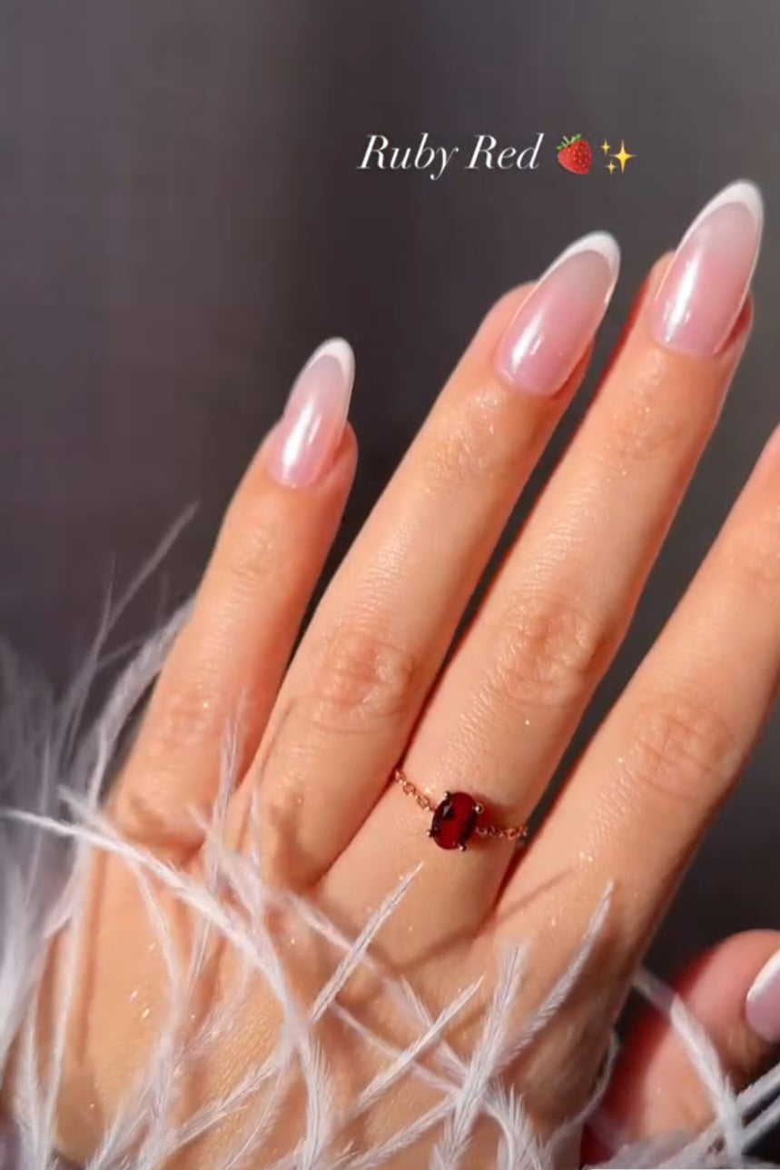 Red wine oval adjustable chain ring