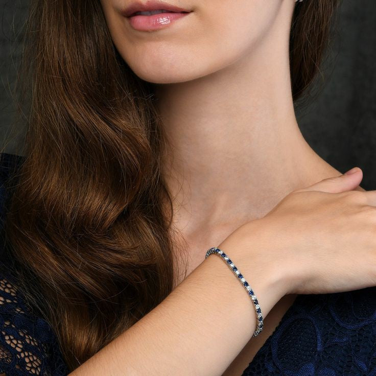 Sapphire double coloured bracelet
