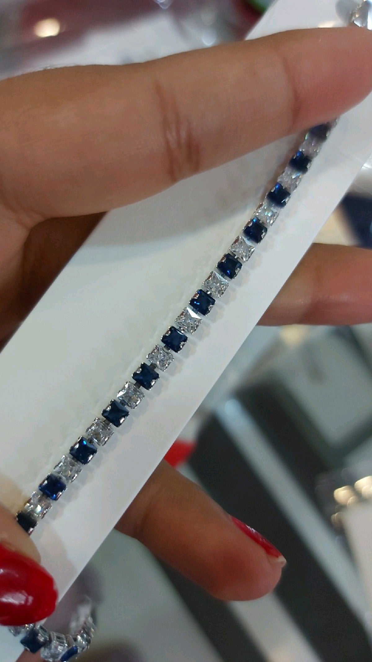Sapphire double coloured bracelet