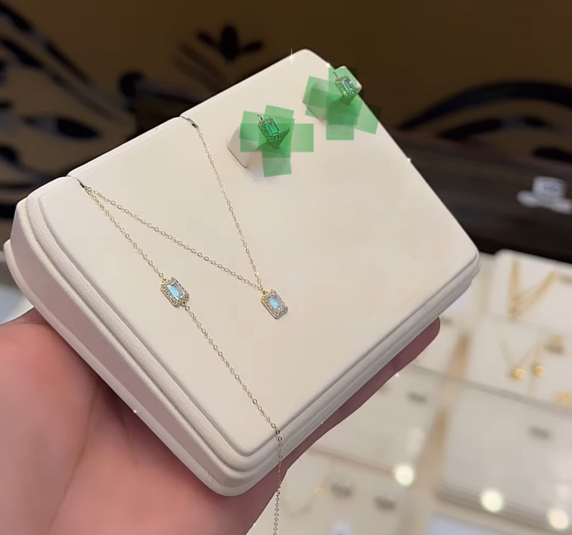 White ice princess set necklace and bracelet