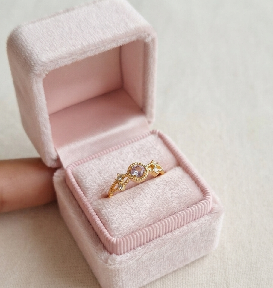 Lavender princess ring( adjustable)