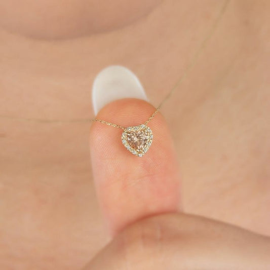 Classic white heart (gold) tiny 2mm size heart