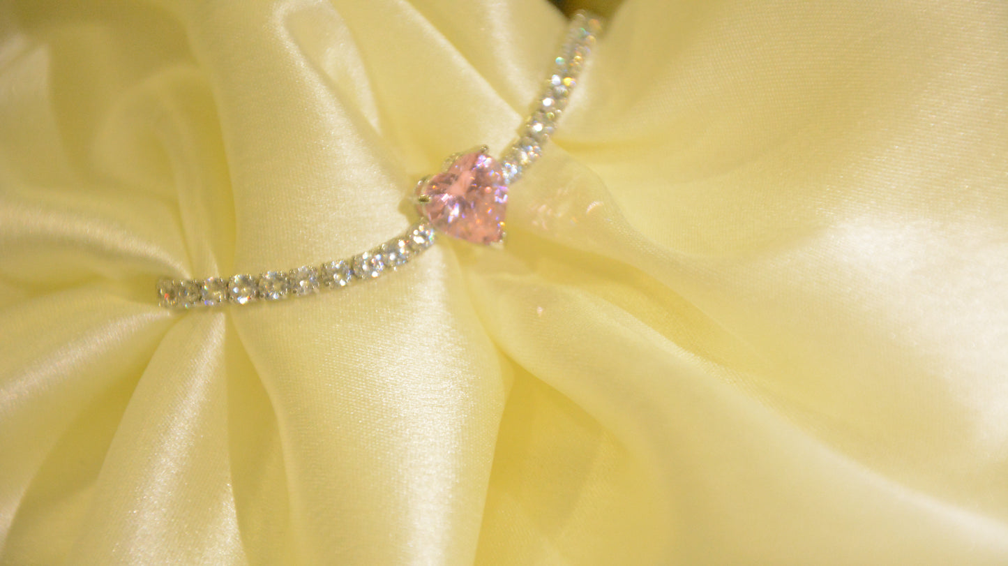 pink heart bracelet