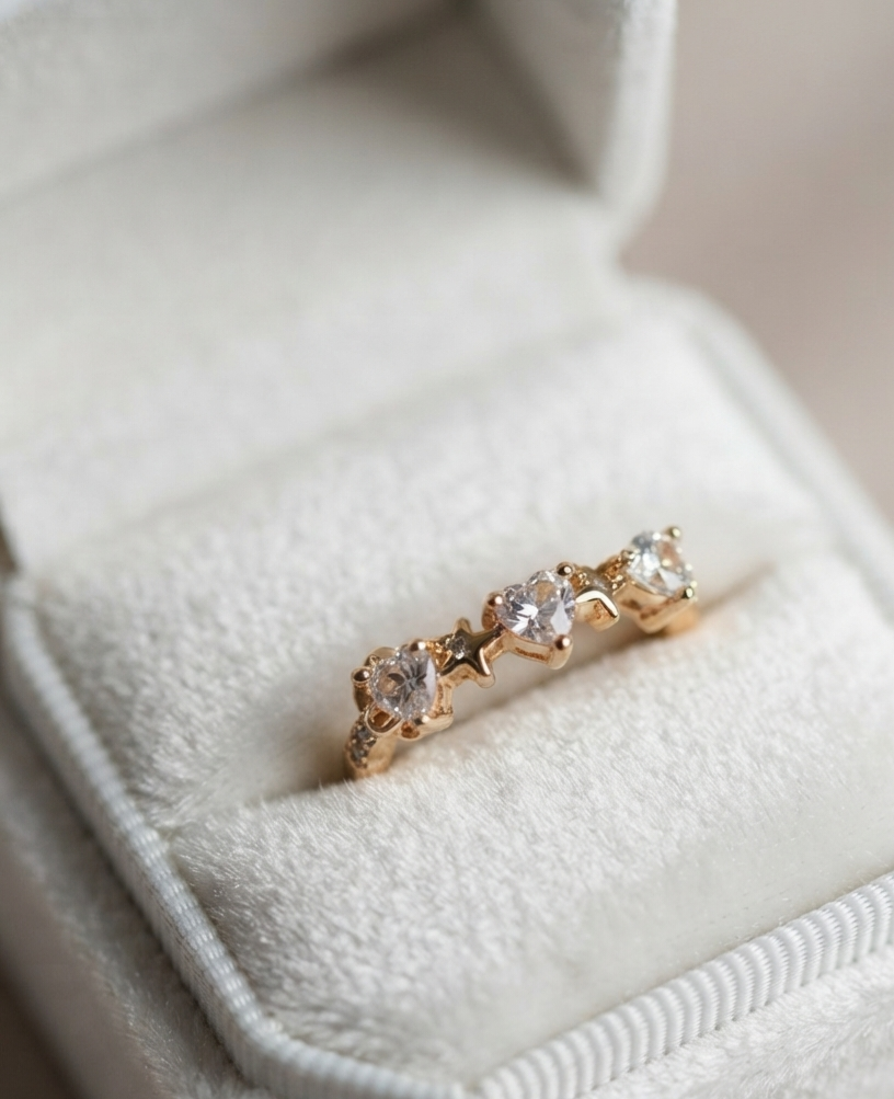 Mini heart ring ( adjustable)