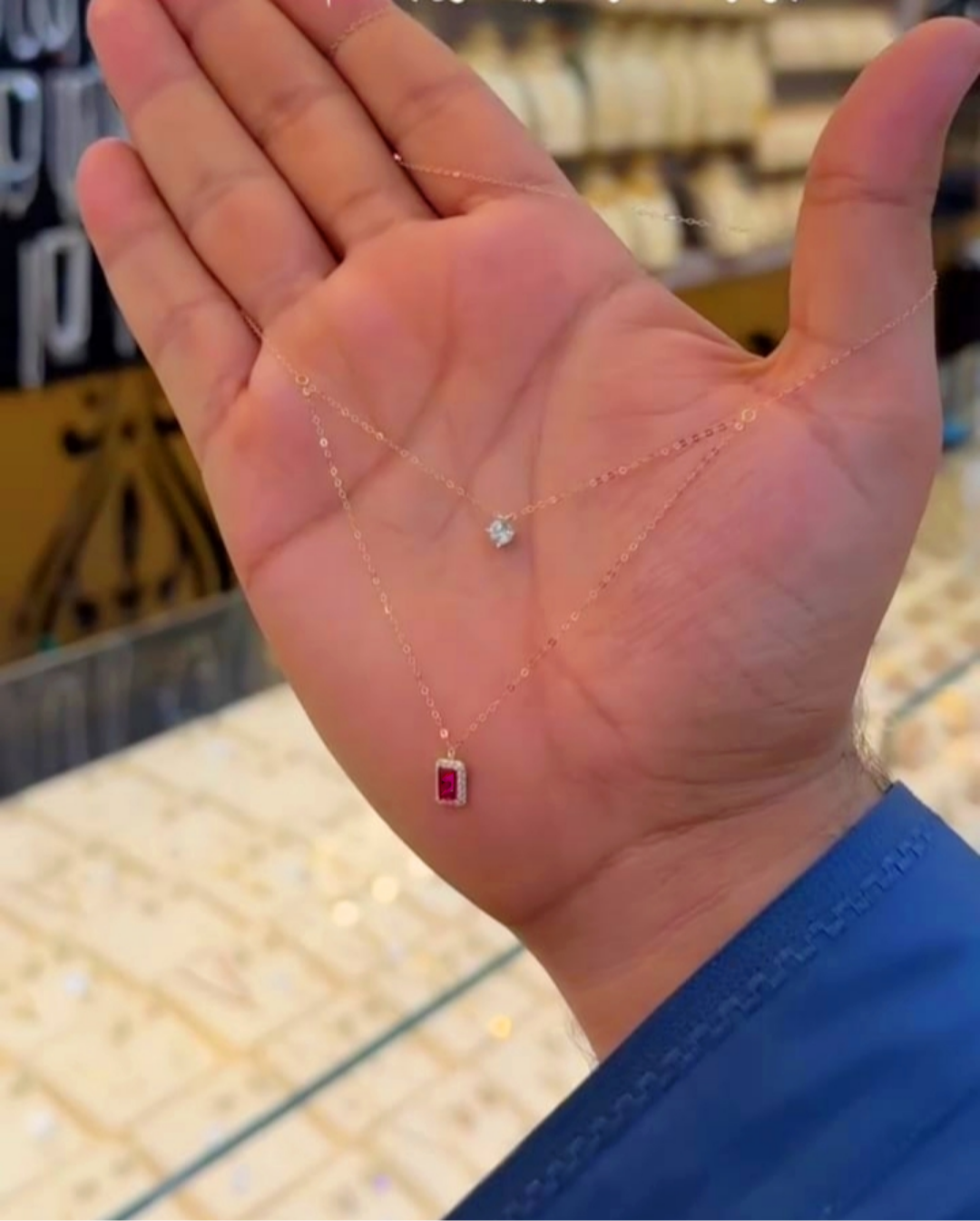 2 layer majestic ruby necklace